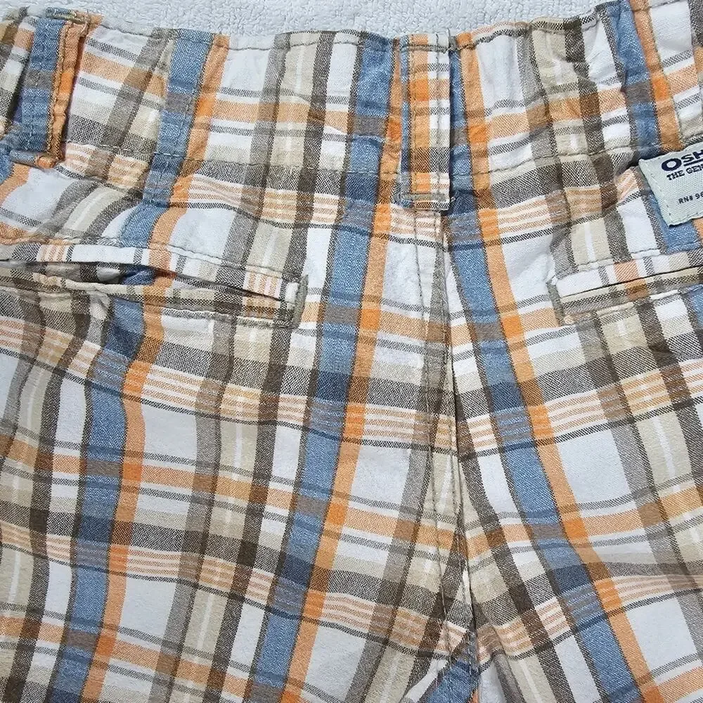 OshKosh B'Gosh Vintage Plaid Shorts With Adjustable Waist Unisex Toddler Size 5